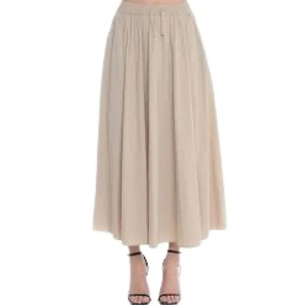 Jupe Beige avec Cordon et Poches