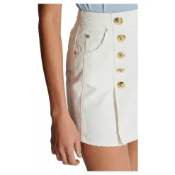 Jupe courte en toile de coton