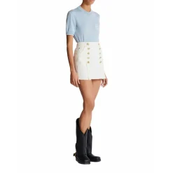 Jupe courte en toile de coton