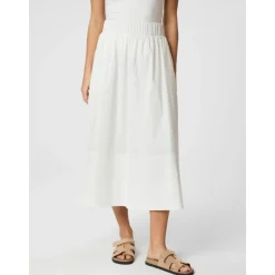 Jupe en Popeline Blanche - Style Flowy