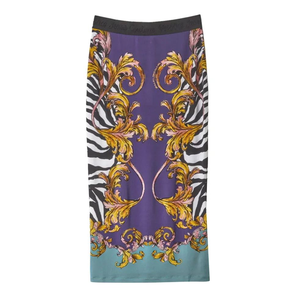 Jupe Longue Baroque Zébrée en Organza