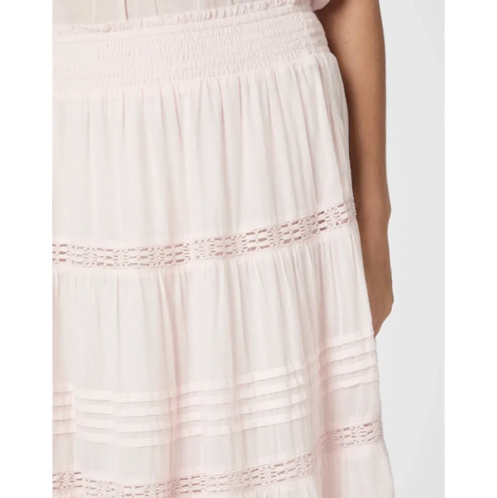 Jupe Longue en Voile Rose Clair
