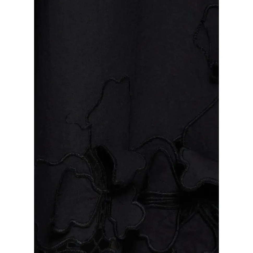 Jupe Midi Brodée de Fleurs