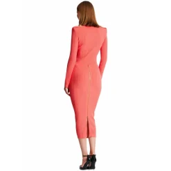 Jupe midi en maille torsadée
