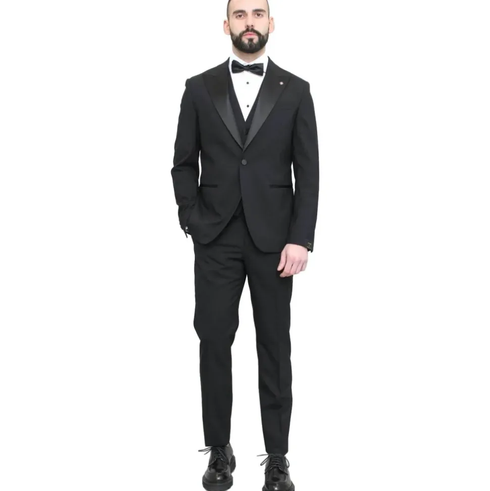 Élégance Intemporelle Gilet Costume Noir