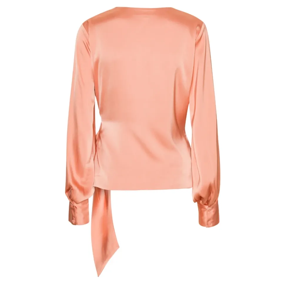 Élégante Blouse Drapée Ines Peach