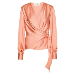 Élégante Blouse Drapée Ines Peach