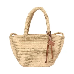 Élégant Sac de Paille avec Détail Palmier