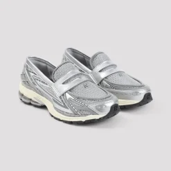 Loafers Silver Textile Sneakers