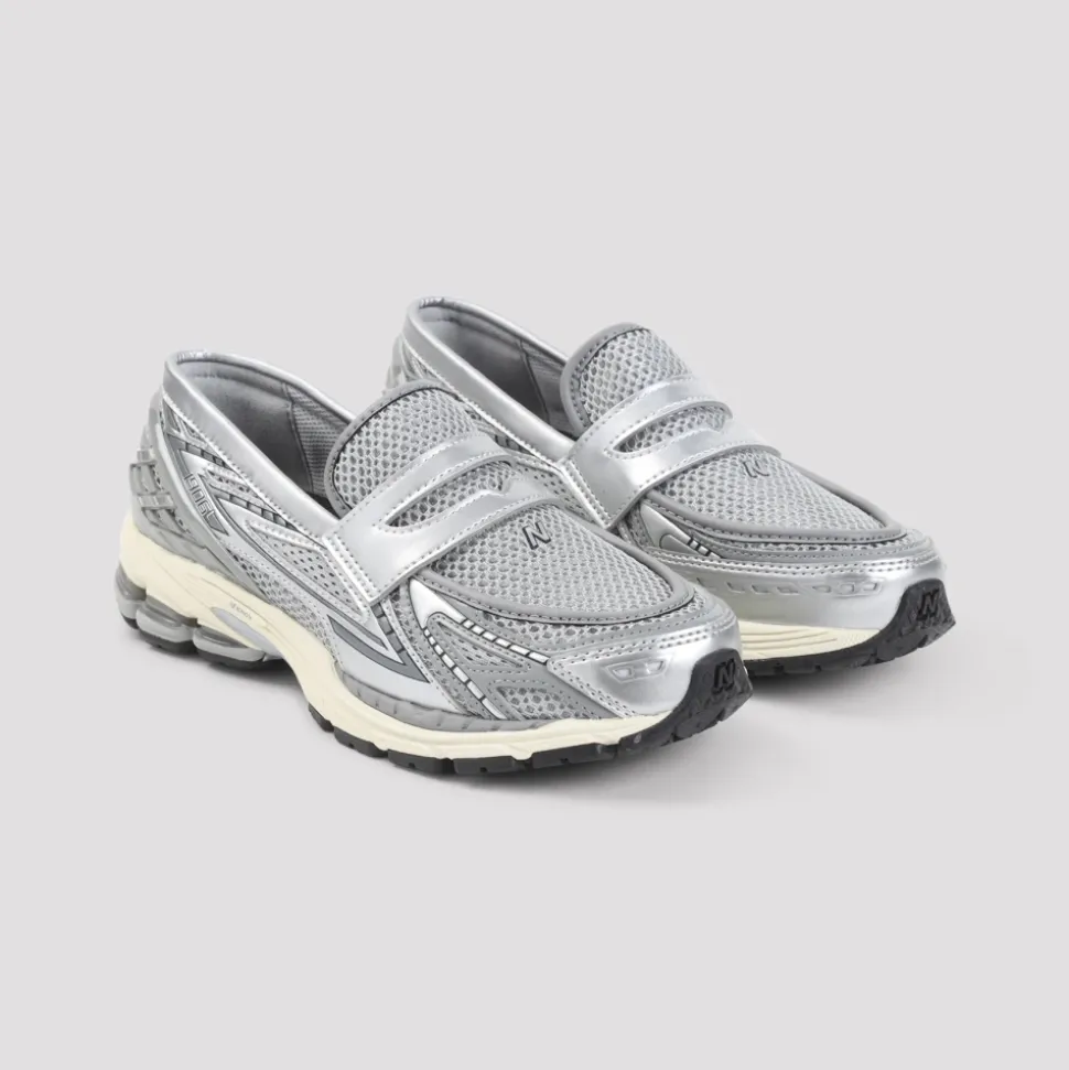 Loafers Silver Textile Sneakers
