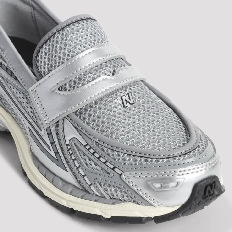Loafers Silver Textile Sneakers