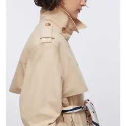 Long Trench Coat with Scarf