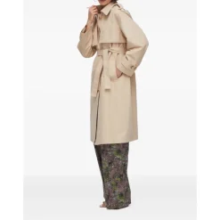 Long trench coat with scarf