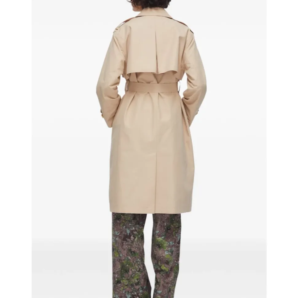 Long trench coat with scarf