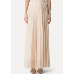 Longue jupe plissée en tulle