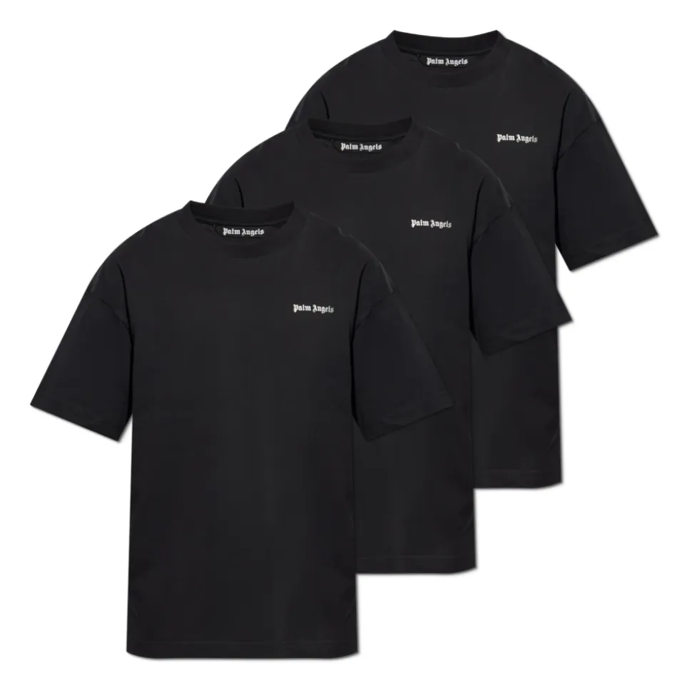 Lot de trois t-shirts avec logo