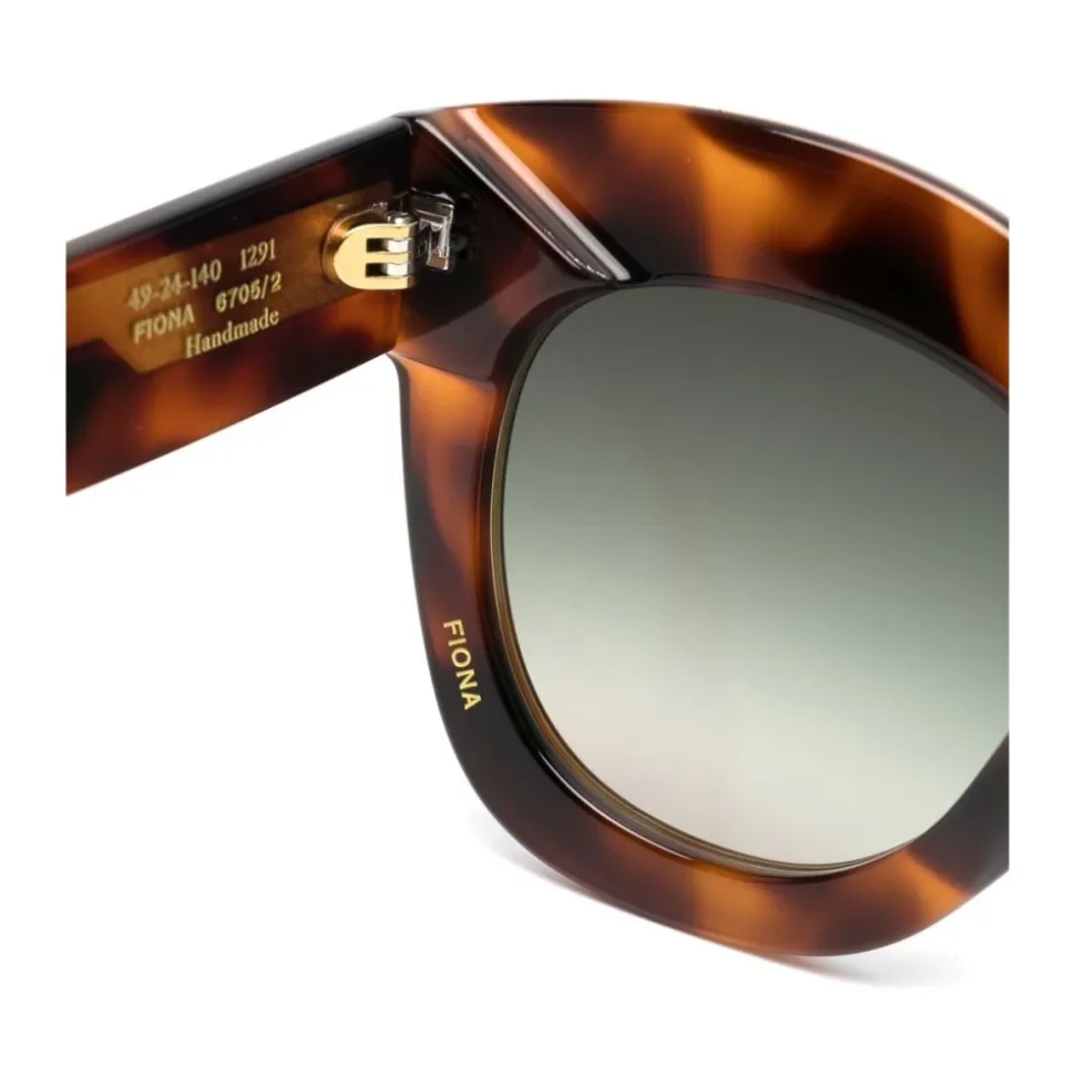 Lunettes de Soleil Marron/Havane avec Accessoires