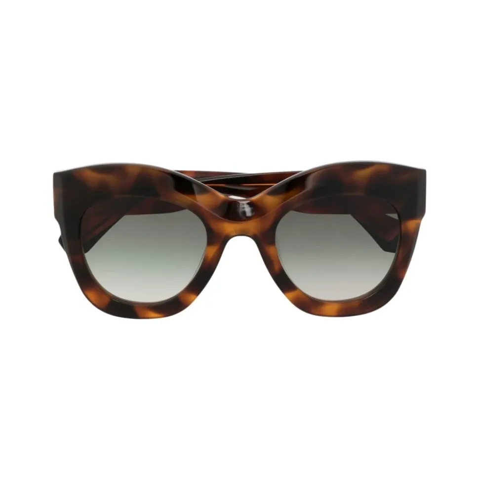 Lunettes de Soleil Marron/Havane avec Accessoires