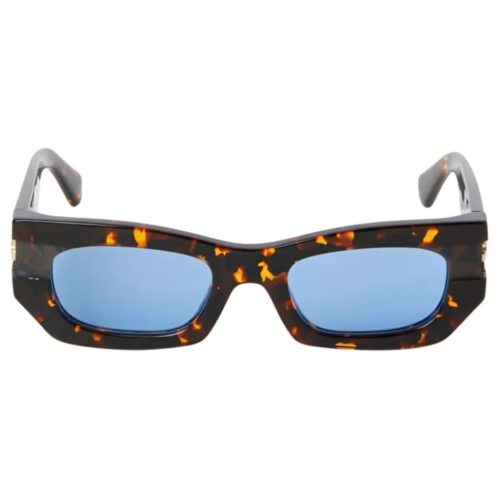 Lunettes de soleil rectangulaires Belleville Havana brillant