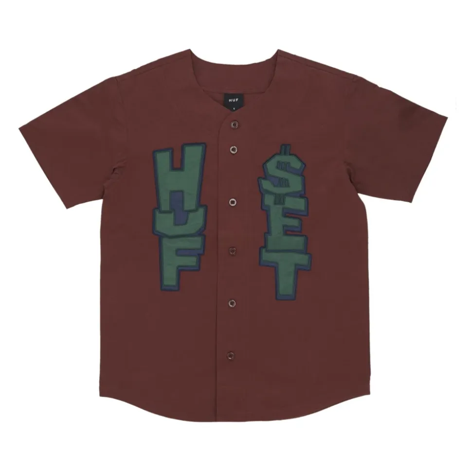 Maillot Baseball Veste à Boutons Manches Courtes