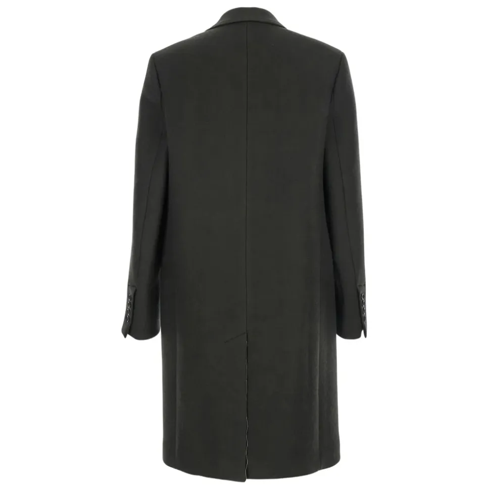 Manteau Anthracite à Boutonnage Simple