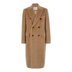 Manteau Beige à Double Boutonnage Lama