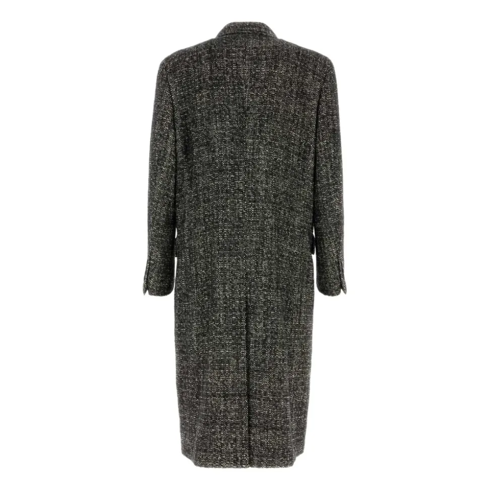 Manteau bicolore en laine mélangée
