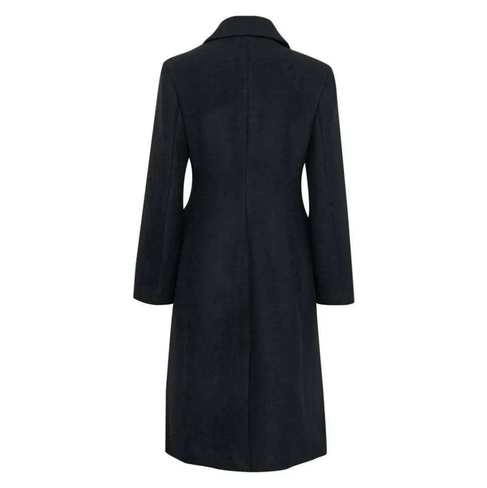 Manteau Bleu Marine avec Col Classique