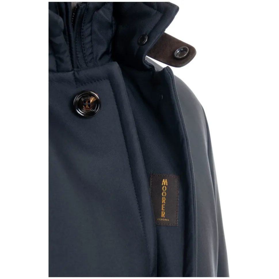 Manteau Bleu Matelassé en Duvet