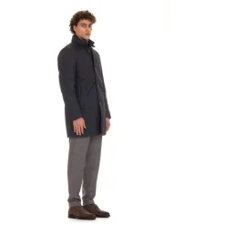 Manteau Bleu Matelassé en Duvet