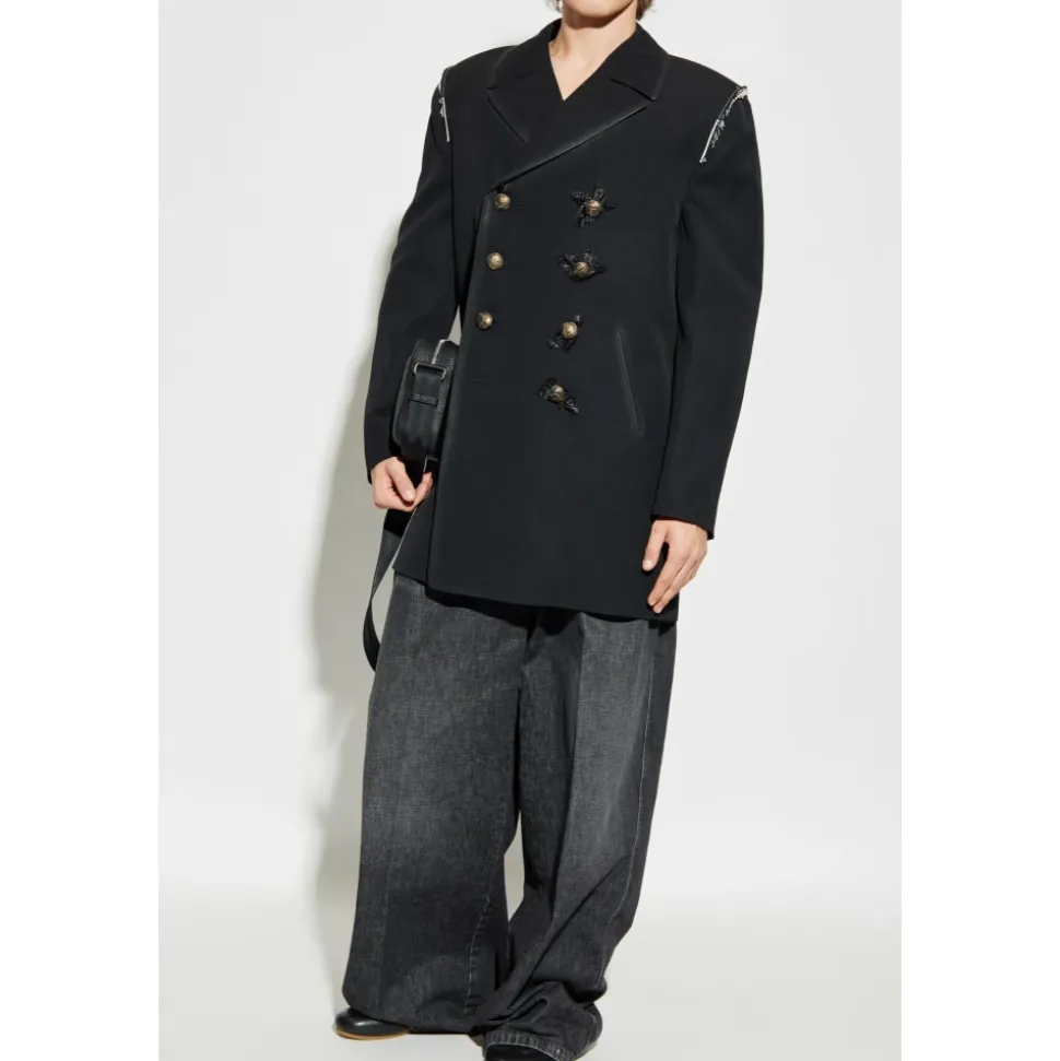 Manteau court croisé