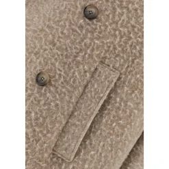 Manteau Effet Vintage en Mélange de Laine