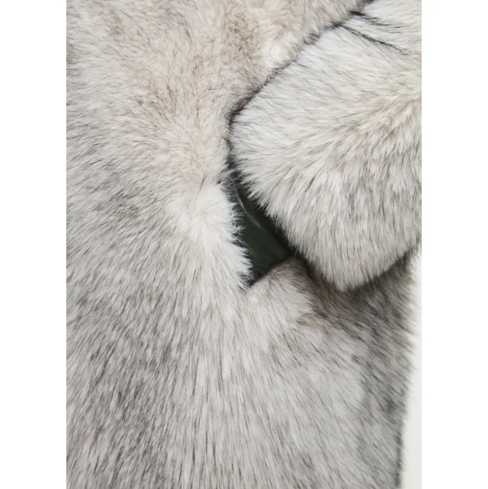 Manteau en fausse fourrure luxueux Natalie - Gris