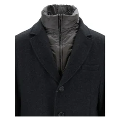 Manteau en Laine Mélangée Zippé