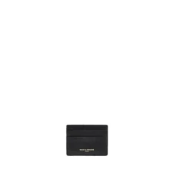 Marcia black leather card holder