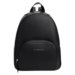 Metallic Logo Pebble Grain Backpack