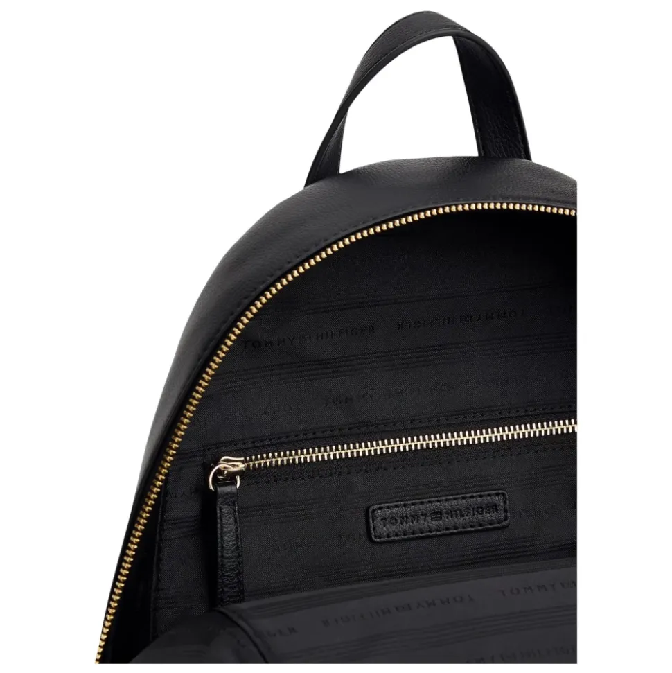 Metallic Logo Pebble Grain Backpack