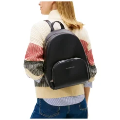 Metallic Logo Pebble Grain Backpack