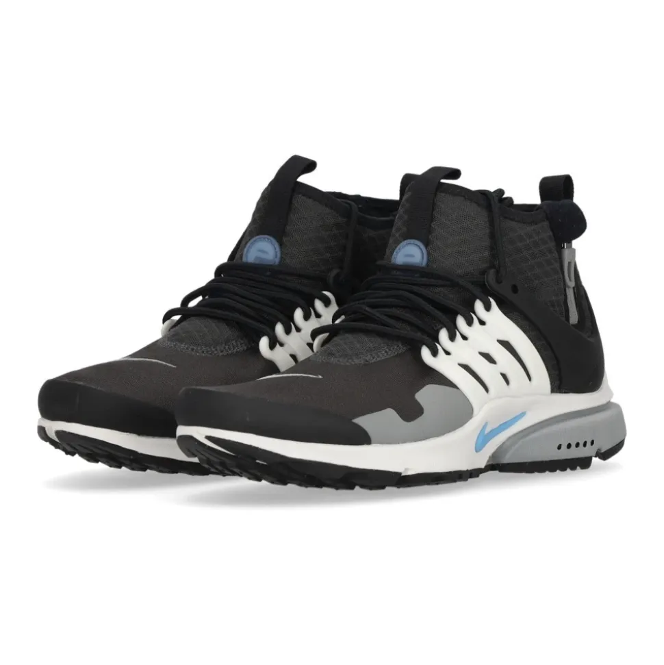 Mid Utility Sneaker Haute en Tissu Anthracite/Bleu/Blanc