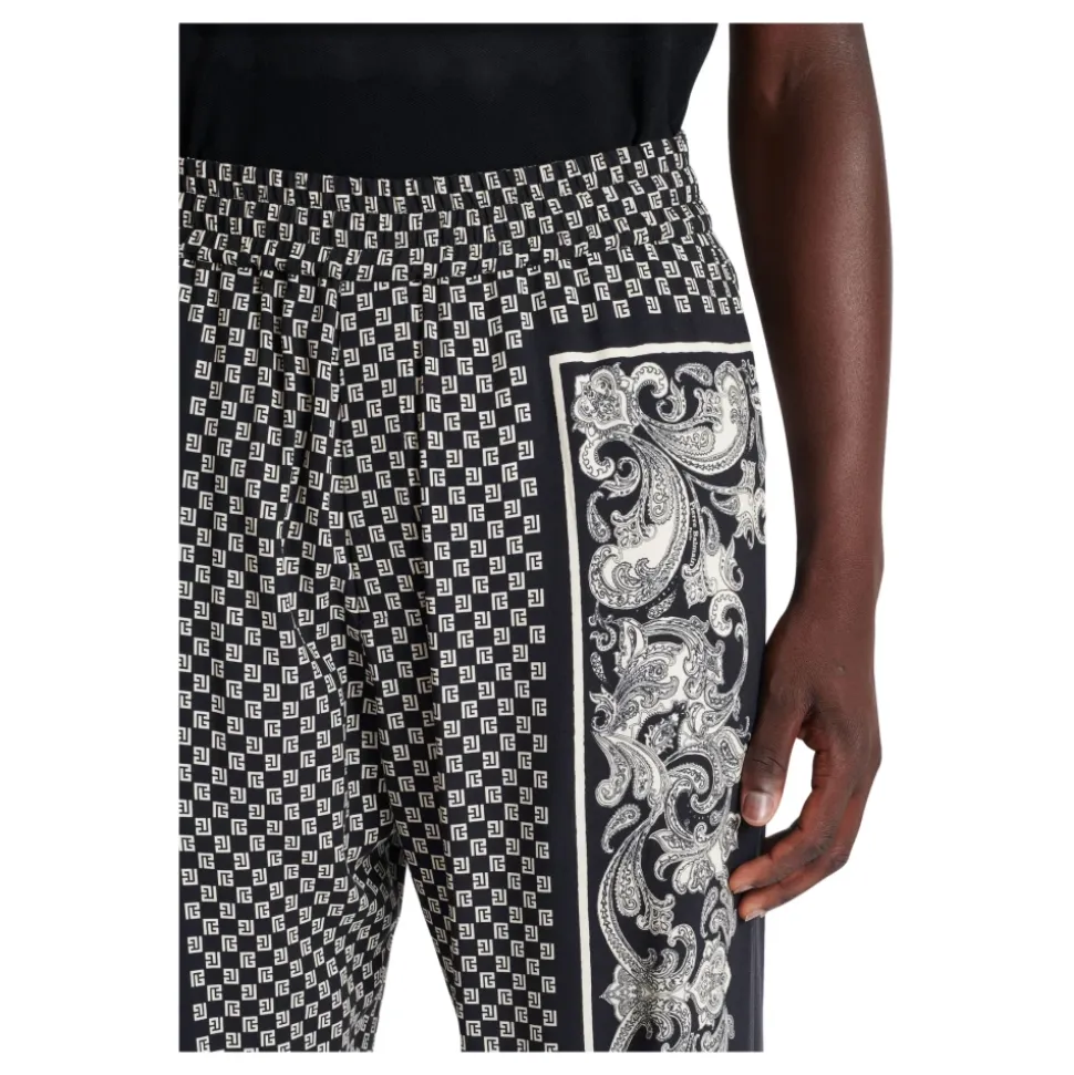 Mini Pantalon à Imprimé Cachemire et Monogramme