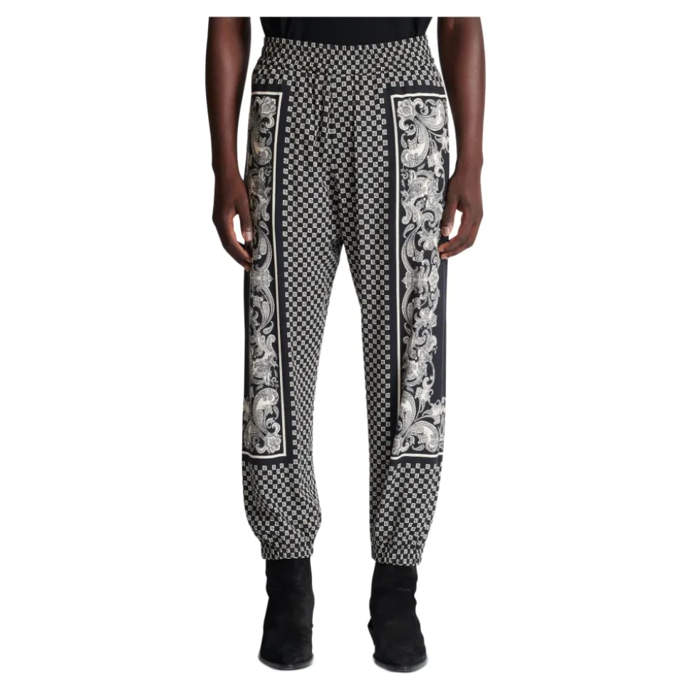 Mini Pantalon à Imprimé Cachemire et Monogramme