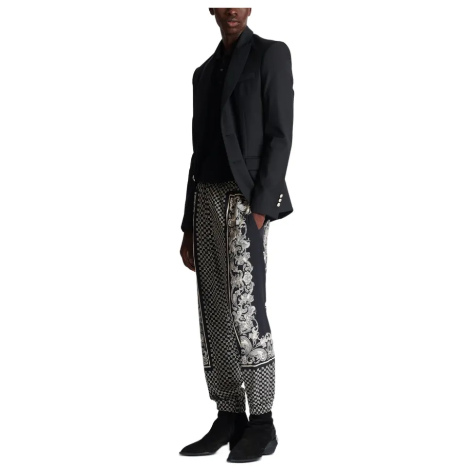 Mini Pantalon à Imprimé Cachemire et Monogramme