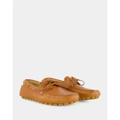 Mocassin en cuir tabac
