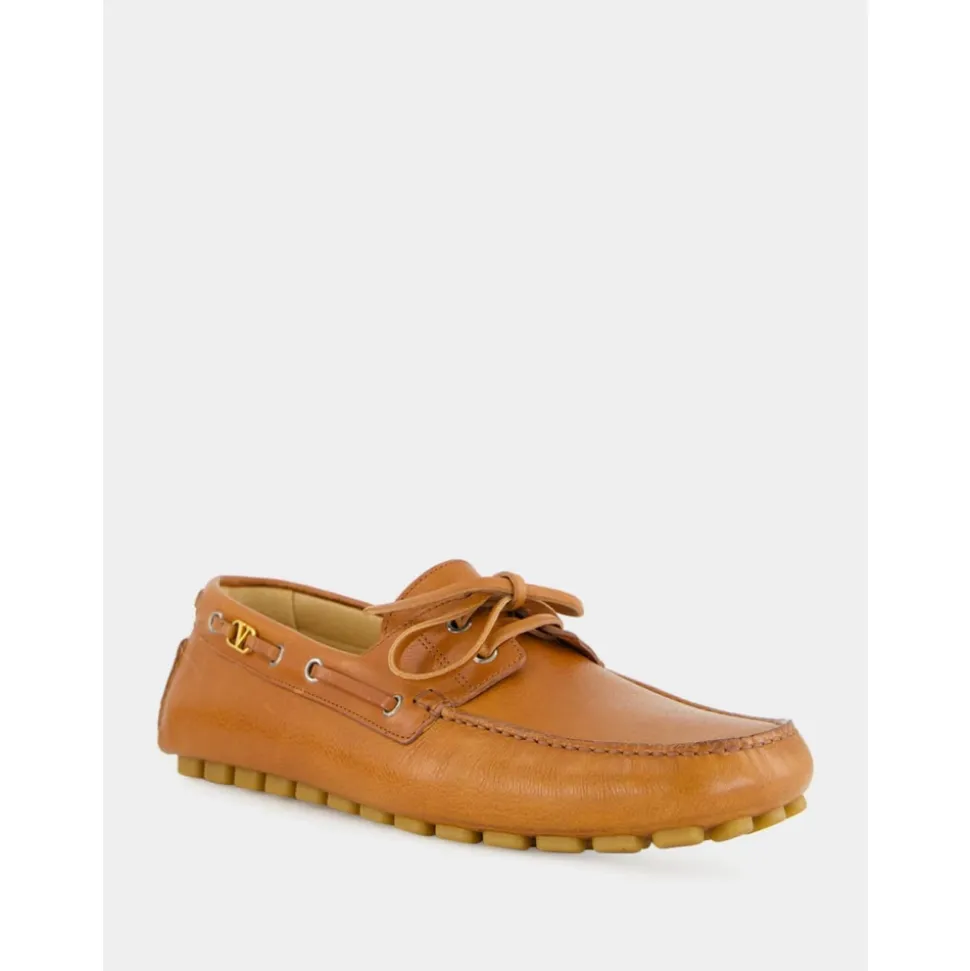 Mocassin en cuir tabac