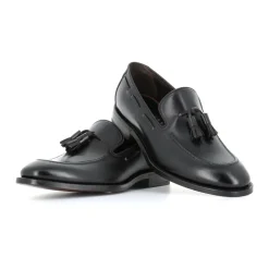 Mocassin Noir avec Pompon