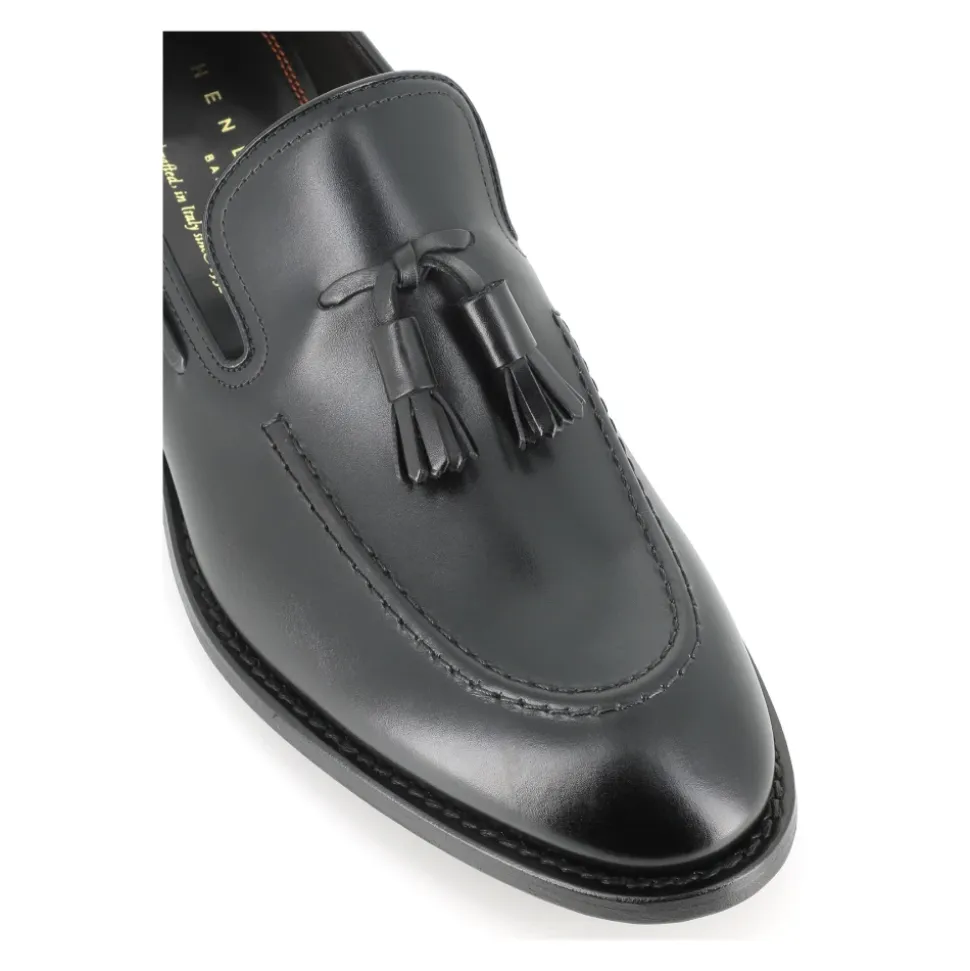 Mocassin Noir avec Pompon