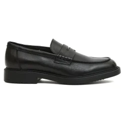 Mocassin Penny en cuir noir