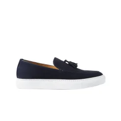 Mocassins Amedeo en Daim Bleu