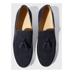 Mocassins Amedeo en Daim Bleu