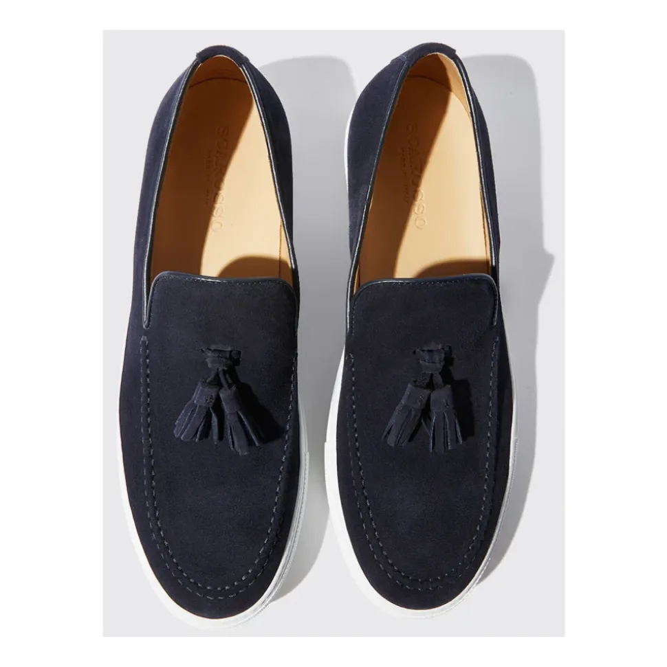 Mocassins Amedeo en Daim Bleu